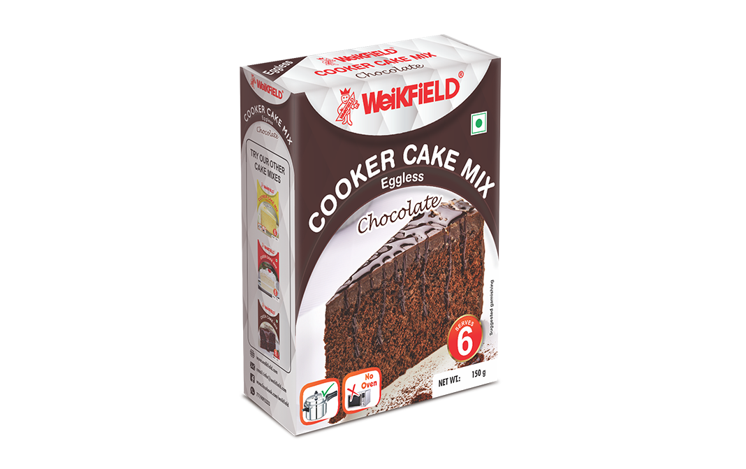Weikfield Cooker Cake MIx Eggless Chocolate   Box  150 grams